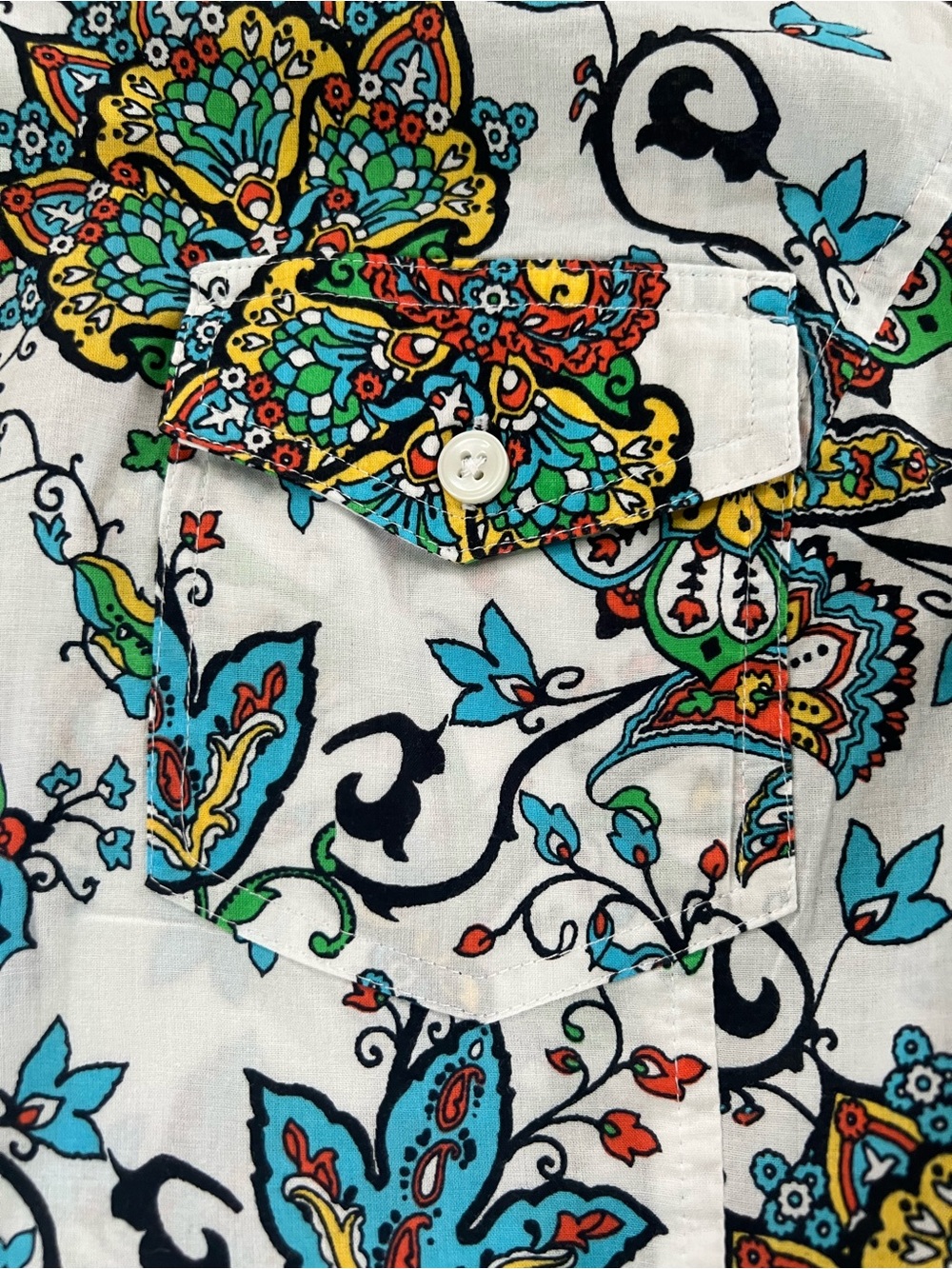 Jones New York White Floral Button-Up Shirt Size L - Picture 8 of 8